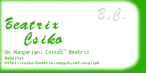 beatrix csiko business card
